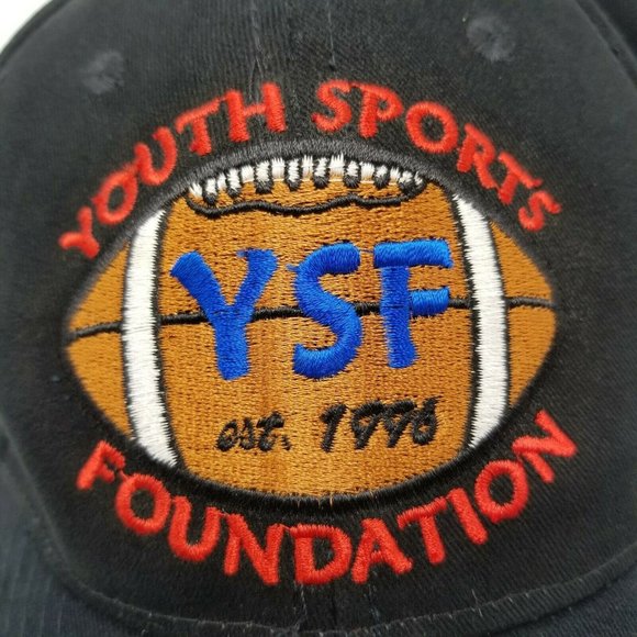 Youth Sports Foundation Sports Football Hat Cap Strapback BlackYSF - Picture 2 of 6